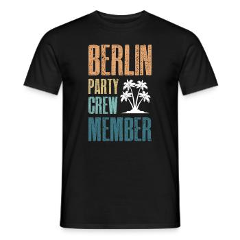 Berlin Party Crew - Männer T-Shirt - Schwarz - Vorne - AI Model Male 178 light (178cm)