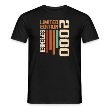 September 2000 Originelle Geschenkidee zum Geburtstag - Männer T-Shirt - Schwarz - Vorne - AI Model Male 178 light (178cm)
