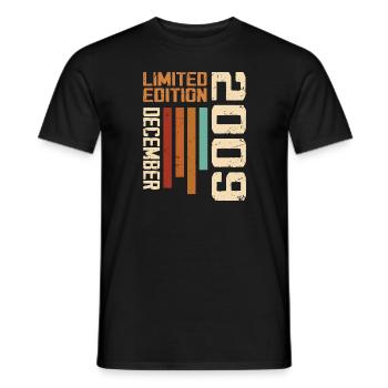 Dezember 2009 - 2009 Dezember - Männer T-Shirt - Schwarz - Vorne - AI Model Male 178 light (178cm)
