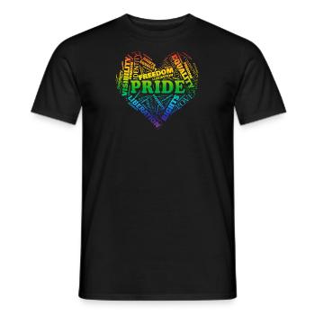 Stolz Liebe Worte clr - Männer T-Shirt - Schwarz - Vorne - AI Model Male 178 light (178cm)