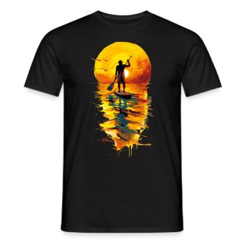 SUP Stand Up Paddle Bestseller SUP Wassersport - Männer T-Shirt - Schwarz - Vorne - AI Model Male 178 light (178cm)