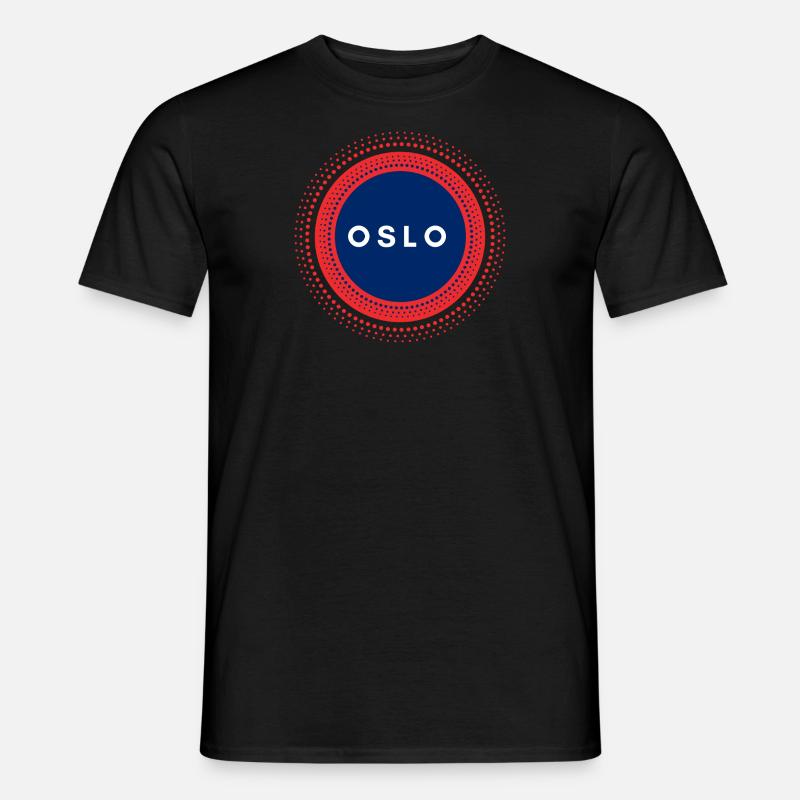 Oslo Norwegen - Männer T-Shirt - Schwarz