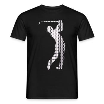 Golf golfer golfing - Men's T-Shirt - black - Front - AI Model Male 178 light (178cm)