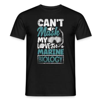 Marine Biology Marine Biologist Science Cant Mask - Männer T-Shirt - Schwarz - Vorne - AI Model Male 178 light (178cm)