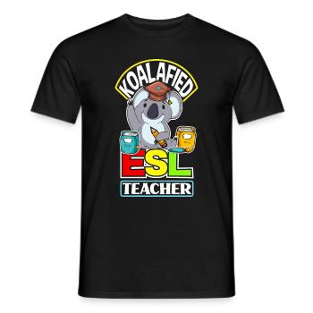 ESL Teacher Linguist Koalafied ESL Teacher Funny - Männer T-Shirt - Schwarz - Vorne - AI Model Male 178 light (178cm)