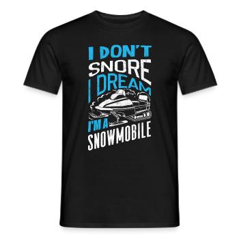 Snowmobile Riding Snowmobiling Snowmobiler I Dont - Männer T-Shirt - Schwarz - Vorne - AI Model Male 178 light (178cm)