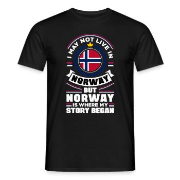 Norvège Norvège Norvège Drapeau Norvège Ressortissant - T-shirt homme - noir - Devant - AI Model Male 178 light (178cm)