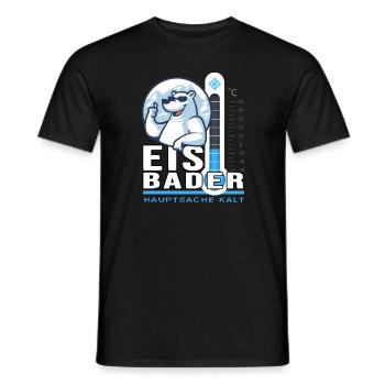 Eisbader Eisbär Winterschwimmen Minusgrad Frost - Männer T-Shirt - Schwarz - Vorne - AI Model Male 178 light (178cm)