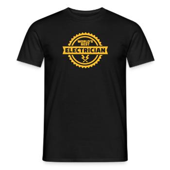 Électricien - T-shirt homme - noir - Devant - AI Model Male 178 light (178cm)