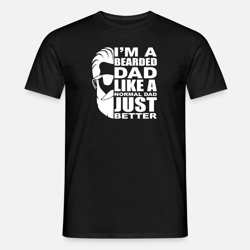Papa Bart Bärtiger Vater Vollbart Bartträger - Männer T-Shirt - Schwarz