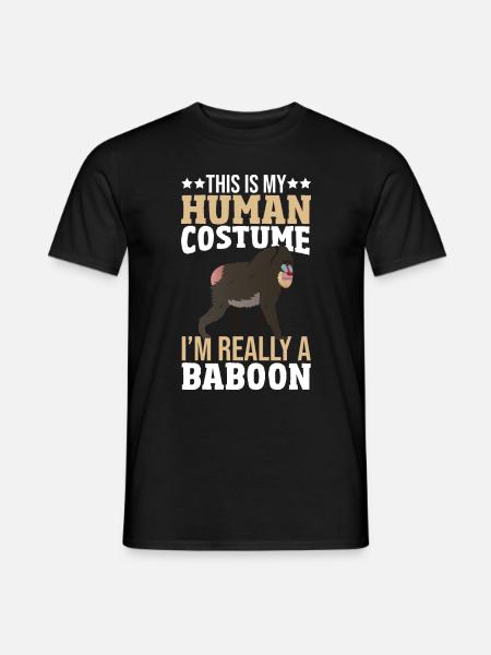 Gift for baboon lover - Men's T-Shirt - black