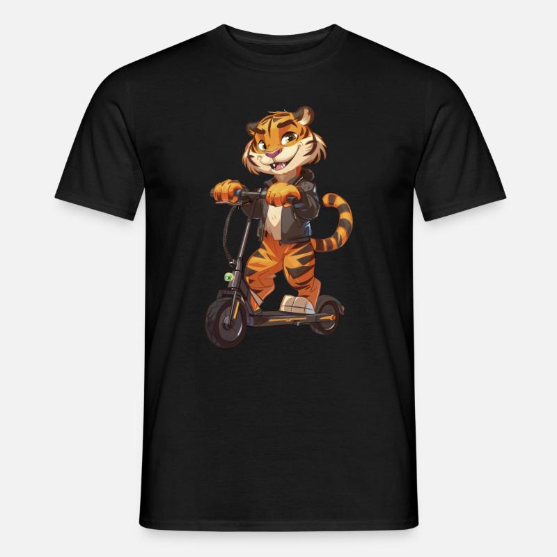 Tiger Roller - Männer T-Shirt - Schwarz