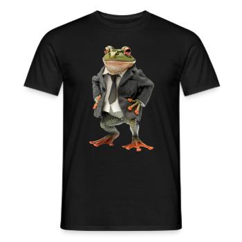 Frog - Men's T-Shirt - black - Front - AI Model Male 178 light (178cm)
