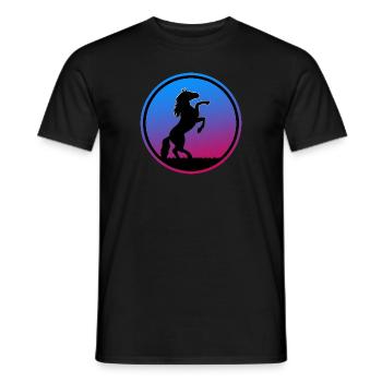 Cheval Cavalier Saut d’obstacles Cheval Galop Écurie De Chevaux - T-shirt homme - noir - Devant - AI Model Male 178 light (178cm)