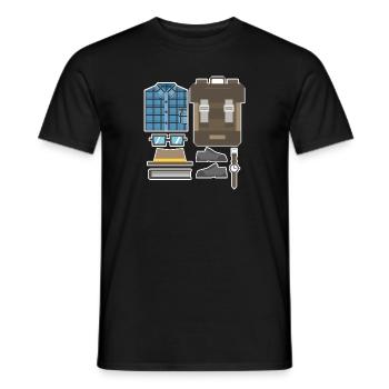 Intello équipement nerd Nerdy Geek idée cadeau - T-shirt homme - noir - Devant - AI Model Male 178 light (178cm)
