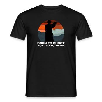 Shooting Sports - Men's T-Shirt - black - Front - AI Model Male 178 light (178cm)
