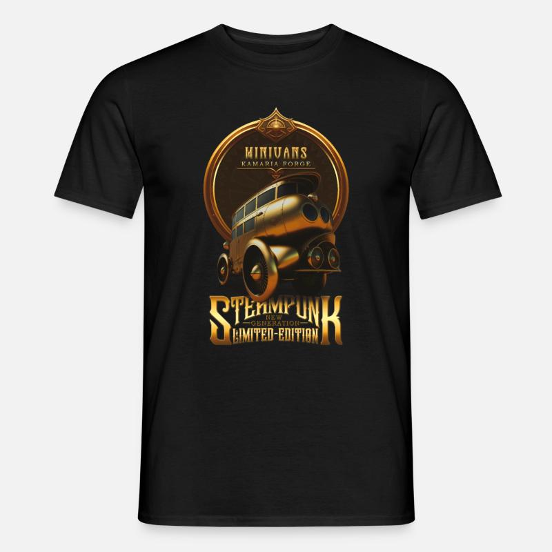 STEAMPUNK OLDTIMER OLDTIMER RETRO MINIVANS - Männer T-Shirt - Schwarz