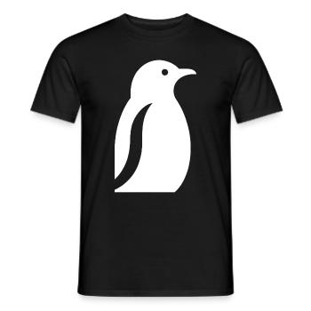 Pingouin Pôle Sud Silhouette Minimaliste - T-shirt homme - noir - Devant - AI Model Male 178 light (178cm)