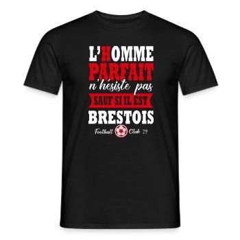 Brest Brestois supporter football stade 29 - T-shirt homme - noir - Devant - AI Model Male 178 light (178cm)