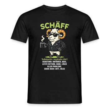 Schaf Spruch Schäff Lustig Geschenkidee Schafe - Männer T-Shirt - Schwarz - Vorne - AI Model Male 178 light (178cm)