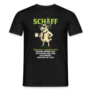 Schaf Spruch Schäff Lustig Geschenkidee Schafe - Männer T-Shirt - Schwarz - Vorne - AI Model Male 178 light (178cm)