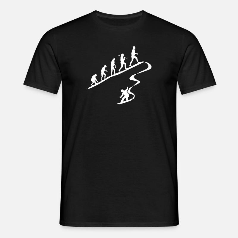 Evolution Snowboarding - Männer T-Shirt - Schwarz