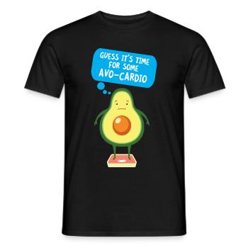 Guess It's Time For Some Avo-Cardio - Men's T-Shirt - black - Front - AI Model Male 178 light (178cm)