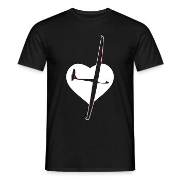 Glider Gliding Gliding Glider Flying - Men's T-Shirt - black - Front - AI Model Male 178 light (178cm)