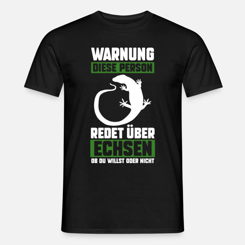 Echsen - Männer T-Shirt - Schwarz