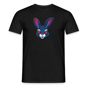 Cartoon Comic Süßer Mascot Hase - Männer T-Shirt - Schwarz - Vorne - AI Model Male 178 light (178cm)