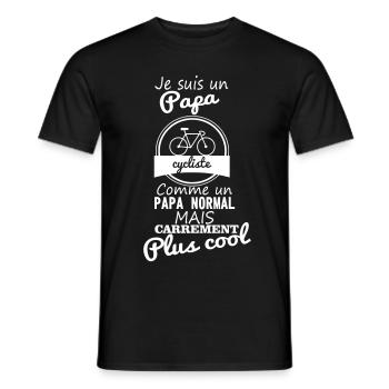 Papa cycliste,vélo,père - T-shirt homme - noir - Devant - AI Model Male 178 light (178cm)