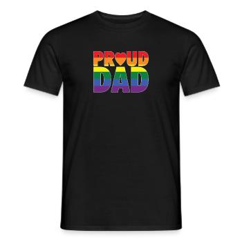 Stolzer Vatertag der Vati-LGBT-Elternteil-homosexuellen Stolzes - Männer T-Shirt - Schwarz - Vorne - AI Model Male 178 light (178cm)
