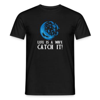 ola - Camiseta hombre - negro - delante - AI Model Male 178 light (178cm)