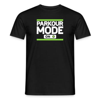 Parkour Mode On Parkour Runner Freerunner - Men's T-Shirt - black - Front - AI Model Male 178 light (178cm)