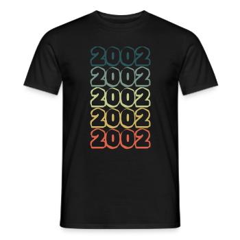 en 2002 - T-shirt homme - noir - Devant - AI Model Male 178 light (178cm)