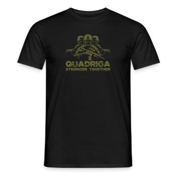 Quadriga 2024 olive - T-shirt homme - noir - Devant - AI Model Male 178 light (178cm)