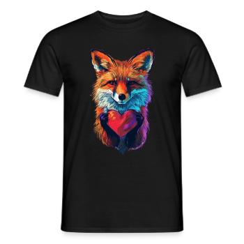 Fuchs - Männer T-Shirt - Schwarz - Vorne - AI Model Male 178 light (178cm)