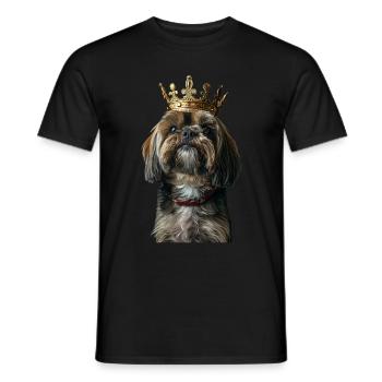 Lhassa Apso - T-shirt homme - noir - Devant - AI Model Male 178 light (178cm)