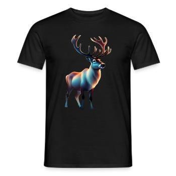 Cool aussehendes Rentier-Design - Männer T-Shirt - Schwarz - Vorne - AI Model Male 178 light (178cm)