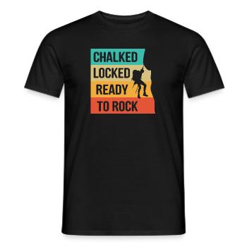 Climbing Mountaineering Climbers Mountain Mountains Hiking - Men's T-Shirt - black - Front - AI Model Male 178 light (178cm)