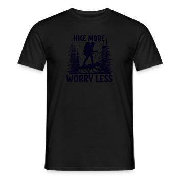 Wandern gehen Bergsteigen Wandertour cooler Spruch - Männer T-Shirt - Schwarz - Vorne - AI Model Male 178 light (178cm)
