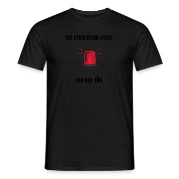 Eskalation - Männer T-Shirt - Schwarz - Vorne - AI Model Male 178 light (178cm)