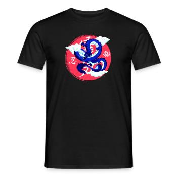 Dragon rise up - Men's T-Shirt - black - Front - AI Model Male 178 light (178cm)