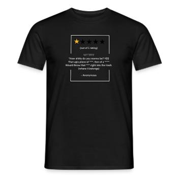 Lustige 1 Sterne Bewertung für Freunde - Männer T-Shirt - Schwarz - Vorne - AI Model Male 178 light (178cm)
