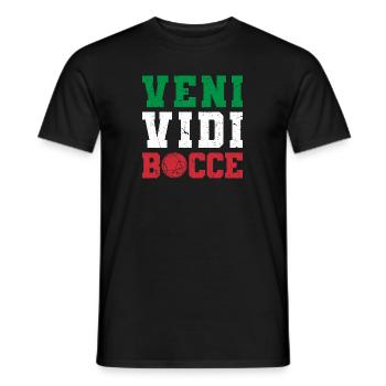 Veni Vidi Bocce Ball, Funny Italian Bocci - Männer T-Shirt - Schwarz - Vorne - AI Model Male 178 light (178cm)
