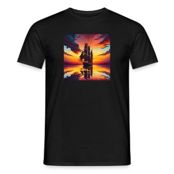 Summer Sailing - Männer T-Shirt - Schwarz - Vorne - AI Model Male 178 light (178cm)