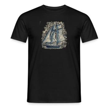 bateau - T-shirt homme - noir - Devant - AI Model Male 178 light (178cm)