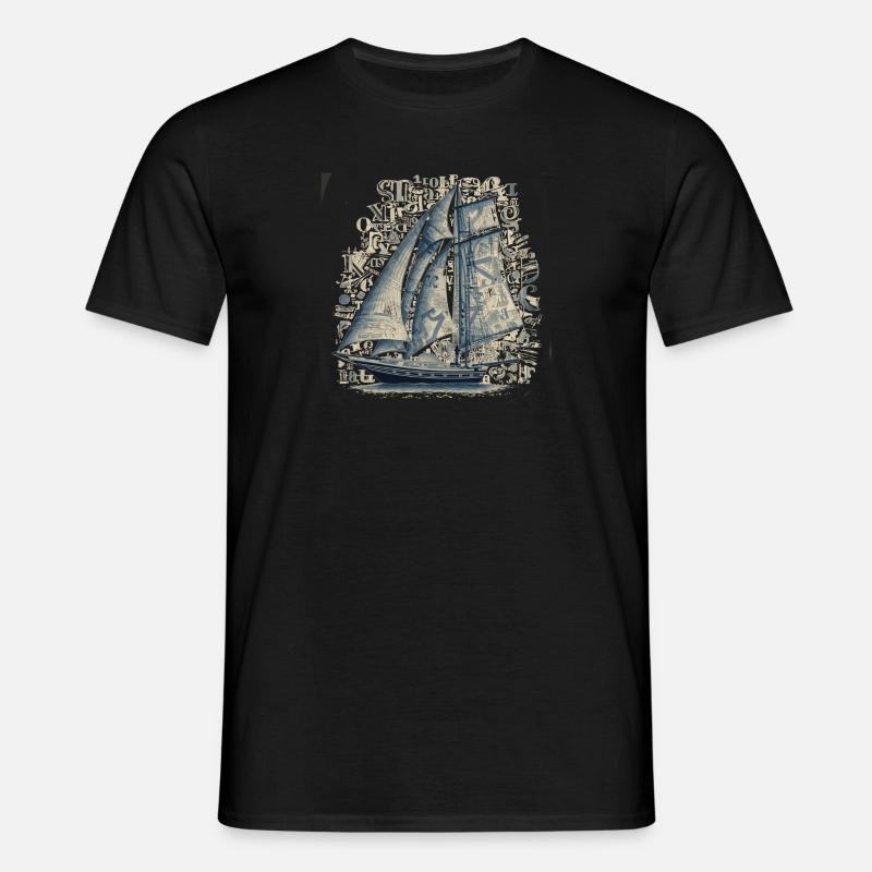 boot - Männer T-Shirt - Schwarz