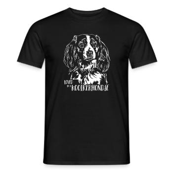 Aimé par un chien Kooikerhondje disant chien Wilsigns - T-shirt homme - noir - Devant - AI Model Male 178 light (178cm)