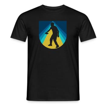 Frisbee Discgolf Discgolfspieler - Männer T-Shirt - Schwarz - Vorne - AI Model Male 178 light (178cm)